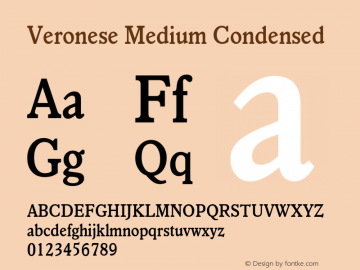 Veronese-MediumCondensed Version 1.000图片样张