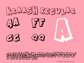 Kraash Version 1.00 December 17, 2011, initial release Font Sample