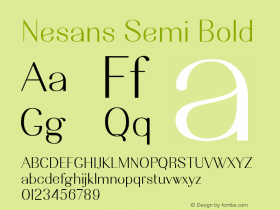 Nesans Semi Bold Version 1.004;Fontself Maker 3.5.4 Font Sample