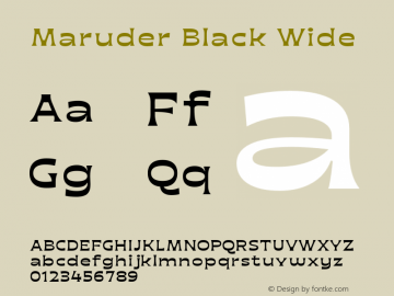 Maruder-BlackWide Version 3.000;hotconv 1.0.109;makeotfexe 2.5.65596图片样张