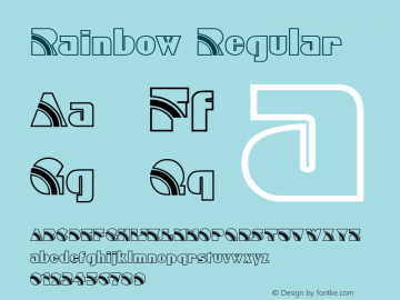 Rainbow Regular 1994 GCW Font Sample