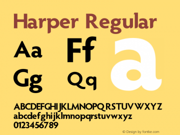 Harper Version 1.003;Fontself Maker 3.5.1 Font Sample