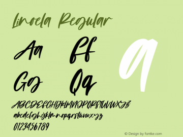 Linoela Version 1.00;March 2, 2021;FontCreator 12.0.0.2567 64-bit Font Sample