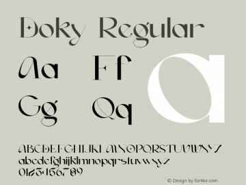 Doky Version 1.004;Fontself Maker 3.5.4 Font Sample