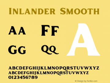 Inlander-Smooth 1.000 Font Sample