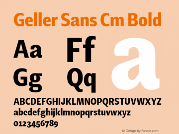 Geller Sans Cm Bold 1.000 Font Sample