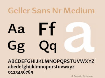 Geller Sans Nr Medium 1.000图片样张