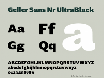 Geller Sans Nr UltraBlack 1.000图片样张