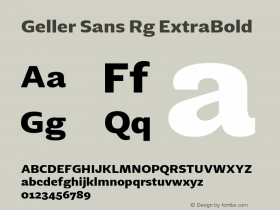 Geller Sans Rg ExtraBold 1.000 Font Sample