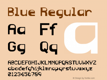 Blue Regular Altsys Fontographer 3.5  10/11/95图片样张