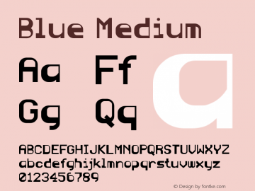 Blue Medium 001.000 Font Sample