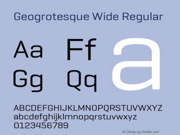 Geogrotesque Wide 1.000 Font Sample