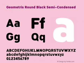 Geometris Round Black Semi-Condensed 001.000 Font Sample