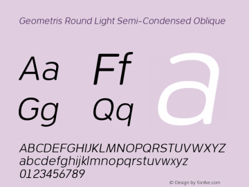 Geometris Round Light Semi-Condensed Oblique 001.000图片样张