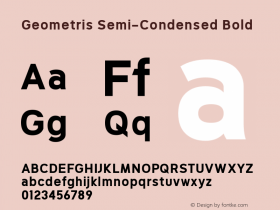 Geometris Semi-Condensed Bold 001.000 Font Sample