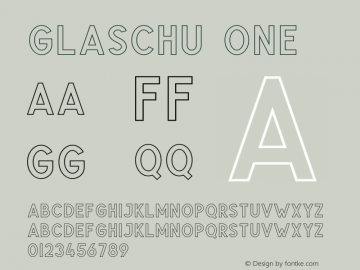 Glaschu One 1.000 Font Sample