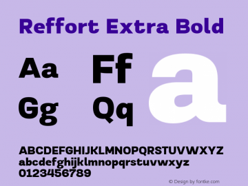 Reffort Extra Bold Version 1.000图片样张