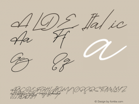 ALDE Italic Version 1.00;March 3, 2021;FontCreator 11.5.0.2430 64-bit Font Sample