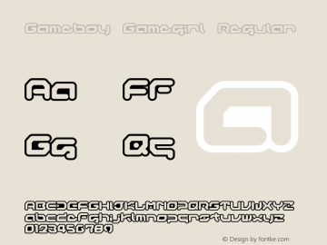 Gameboy Gamegirl Regular Macromedia Fontographer 4.1J 02.3.8图片样张