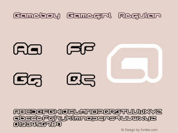Gameboy Gamegirl Regular Macromedia Fontographer 4.1J 02.3.8图片样张