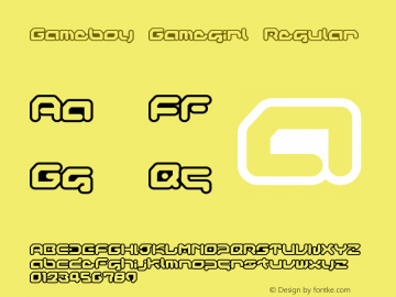 Gameboy Gamegirl Regular Macromedia Fontographer 4.1J 02.3.8图片样张