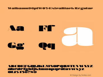 Walbaum 96pt W05 ExtraBlack Version 1.00 Font Sample