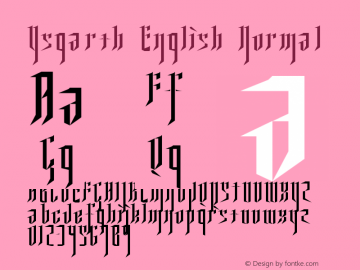 Ysgarth English Normal Version 1.0 Font Sample