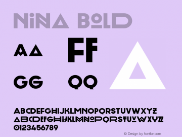 Nina Bold Version 1.000 Font Sample