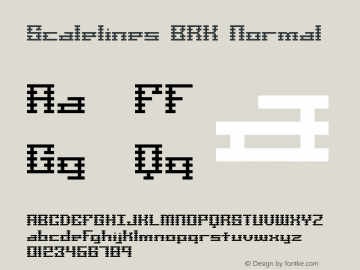 Scalelines BRK Normal Version 1.24 Font Sample