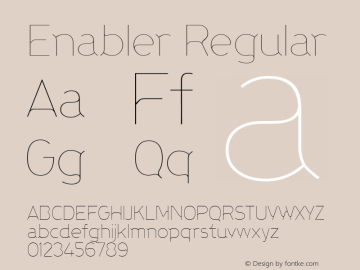 Enabler Regular Macromedia Fontographer 4.1.5 8/5/02 Font Sample