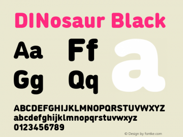 DINosaur Black Version 1.005 Font Sample