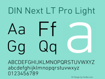 DINNextLTPro-Light Version 1.400 Font Sample