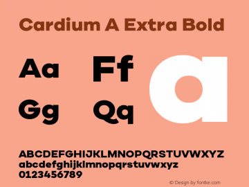 CardiumA-ExtraBold 1.000 Font Sample