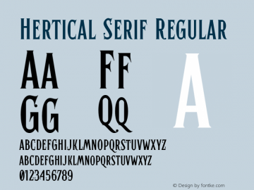 HerticalSerif 1.000 Font Sample