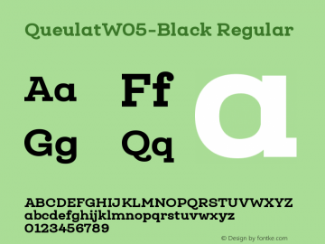 Queulat W05 Black Version 1.00 Font Sample