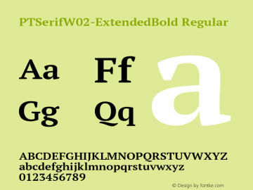 PT Serif W02 Extended Bold Version 1.1图片样张