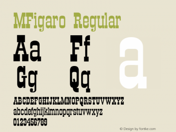 MFigaro Regular Unknown Font Sample