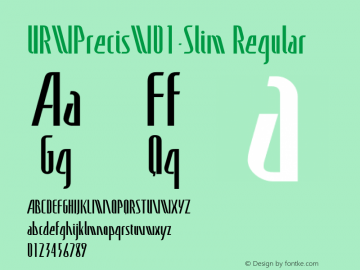 URW Precis W01 Slim Version 1.00 Font Sample