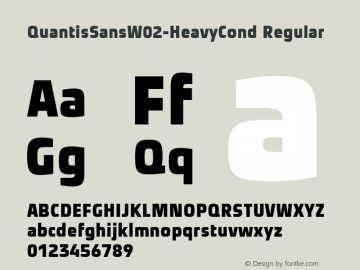 Quantis Sans W02 Heavy Cond Version 1.00图片样张