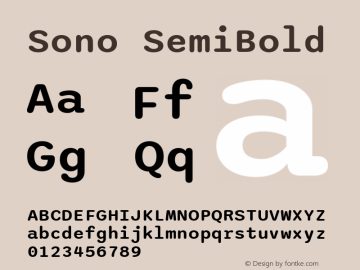 Sono SemiBold Version 1.000图片样张