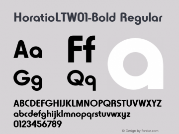 Horatio LT W01 Bold Version 2.3 Font Sample