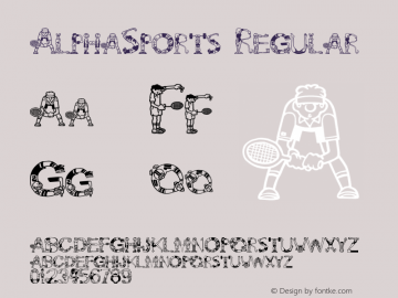 AlphaSports Regular Macromedia Fontographer 4.1 19/08/2002 Font Sample