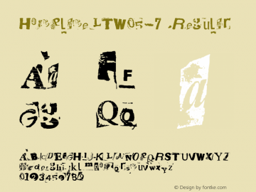 HotPlate LT W05 7 Version 1.20 Font Sample