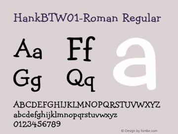 Hank BT W01 Roman Version 1.00图片样张