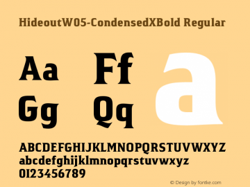 Hideout W05 Condensed ExtraBold Version 1.00图片样张