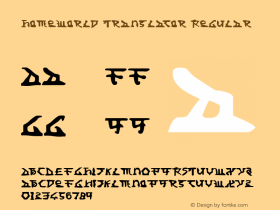 Homeworld Translator Regular 001.000 Font Sample