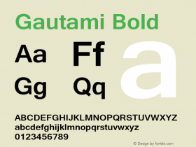 Gautami Bold Version 5.90图片样张
