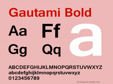 Gautami Bold Version 6.00图片样张