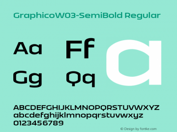 Graphico W03 SemiBold Version 1.00图片样张