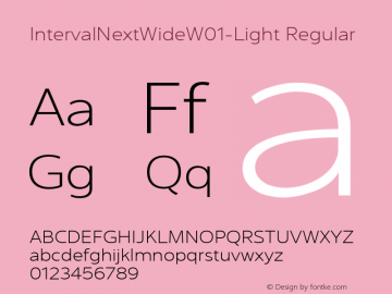 Interval Next Wide W01 Light Version 1.00图片样张